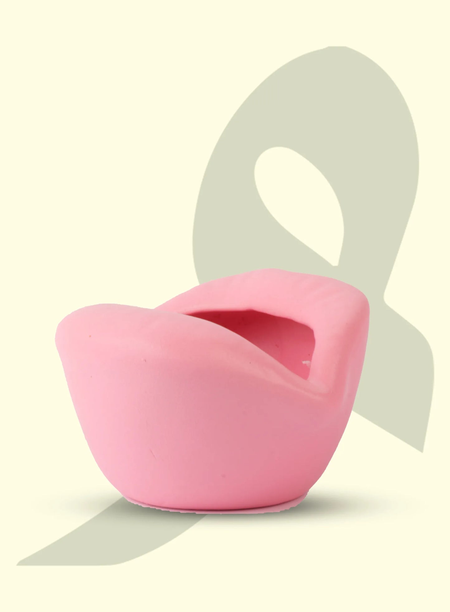Lips Shape Ceramic Ashtray – Matte Pink