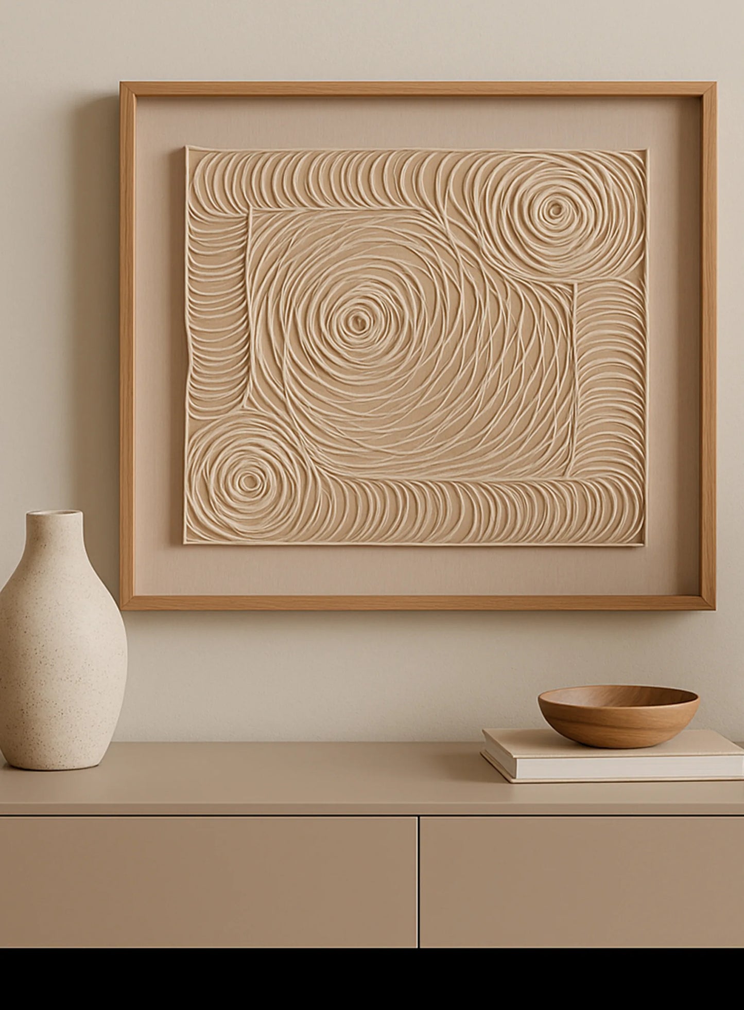 Whispering Waves Wall Tablo – Natural Flow Edition