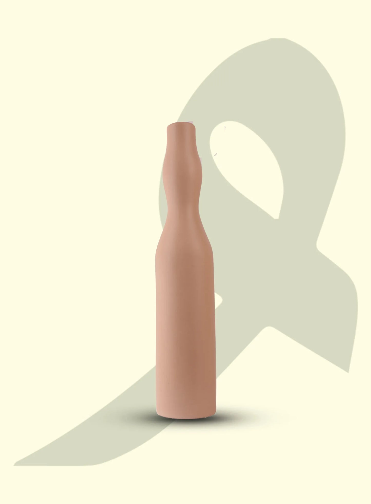 Tall Slim Ceramic Vase with Wavy Neck