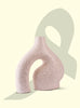 Sculpted Arch Ceramic Vase – Speckled Sand Edition