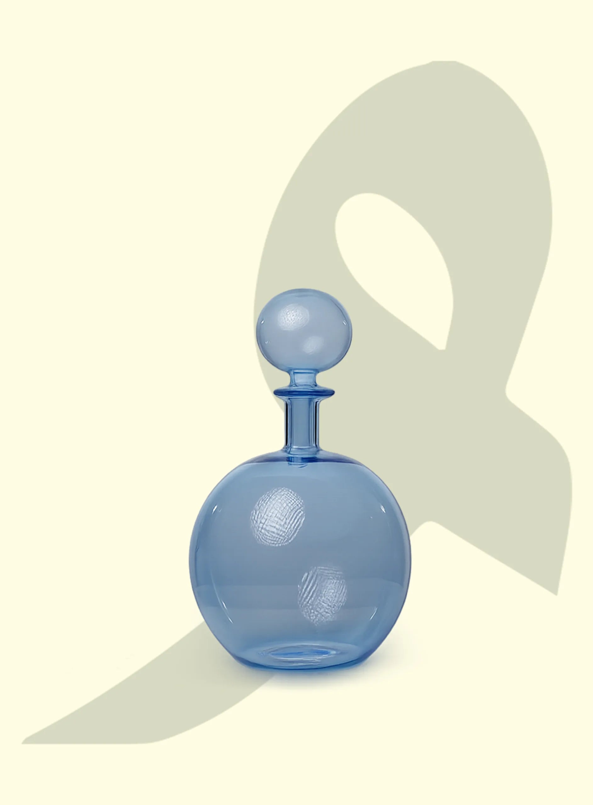 Azure Globe Glass Vase – Modern Sphere Edition