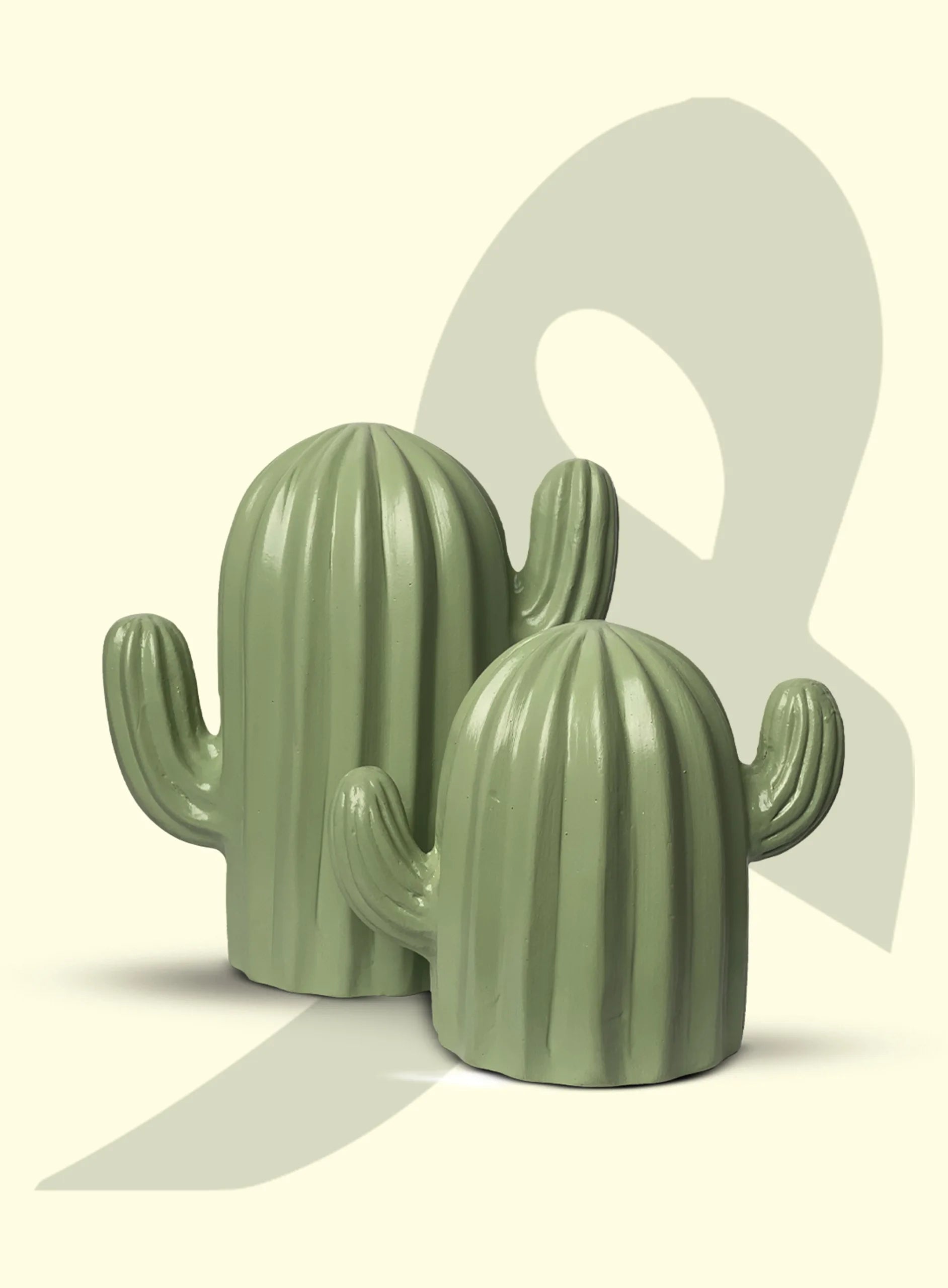 Cactus Decorative Sculpture Set – Agricultural Green Edition