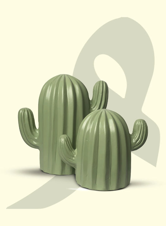 Cactus Decorative Sculpture Set – Agricultural Green Edition