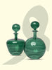 Emerald Globe Glass Bottle Set – Agricultural Green Edition