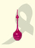 Fuchsia Glass Decorative Bottle – Elegant Tall Edition