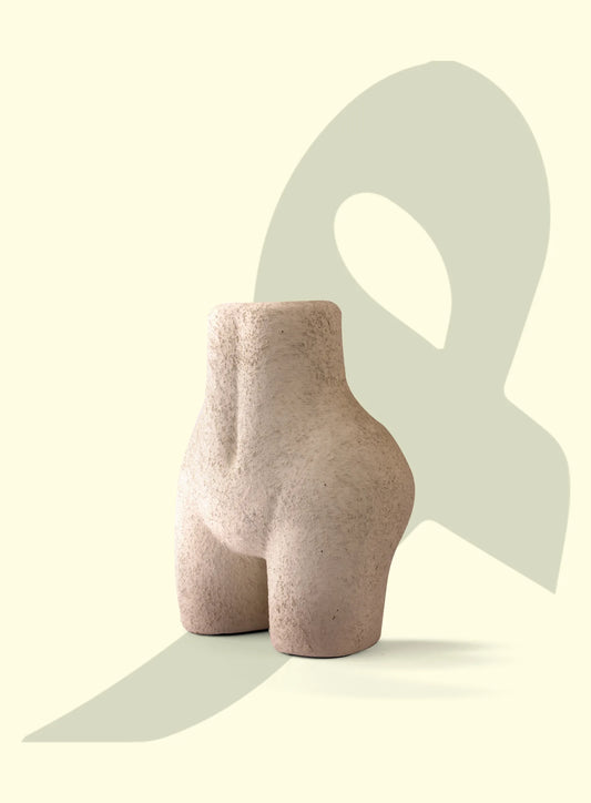 Sculpted Form Ceramic Vase