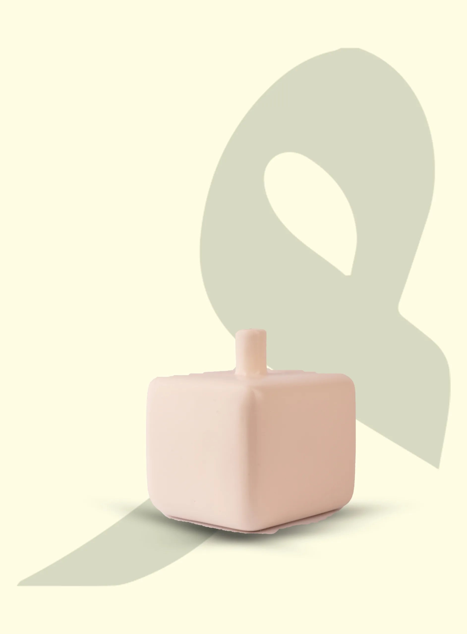 Square Shape Ceramic Vase – Soft Beige Finish