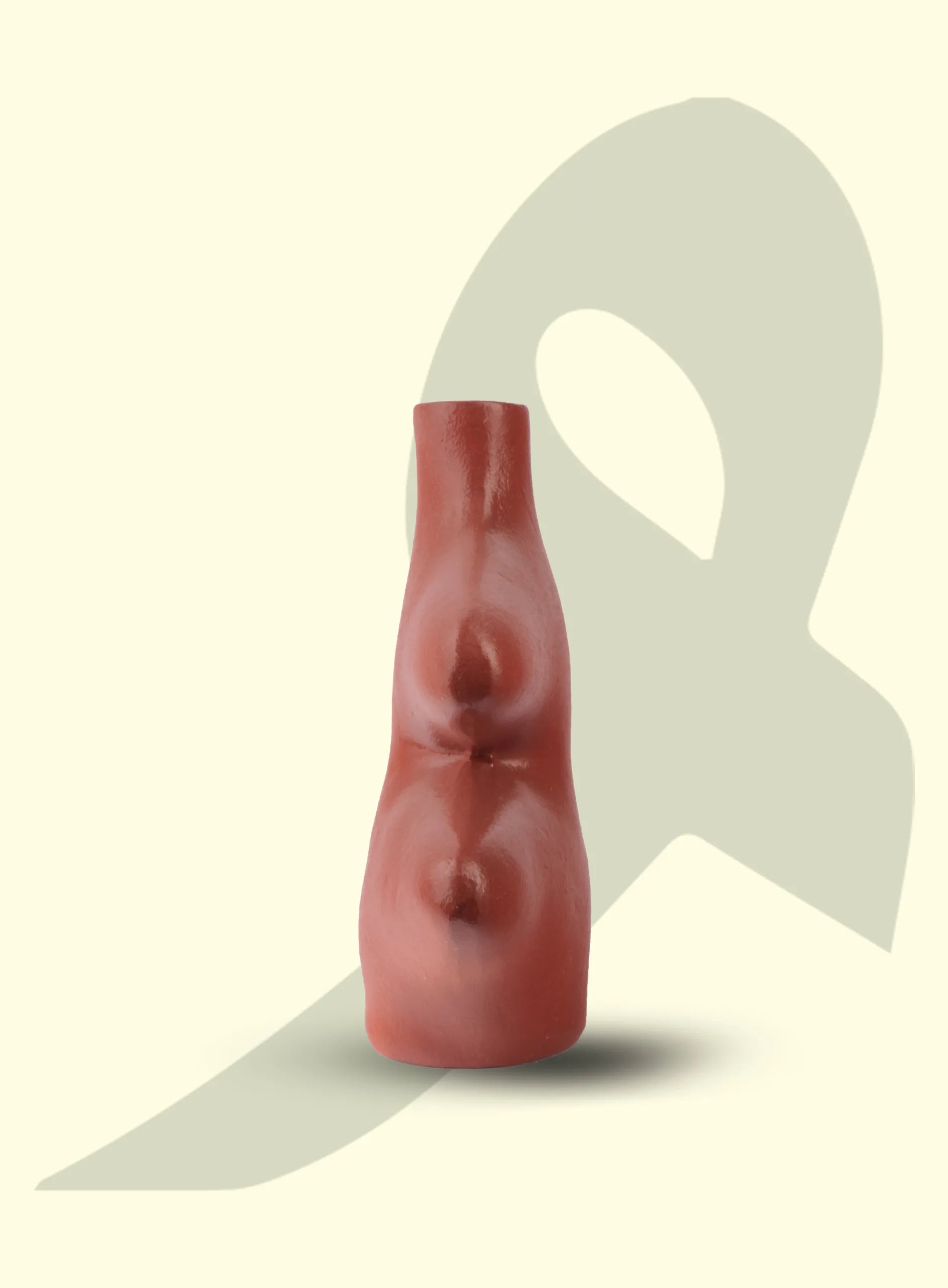 Terracotta Ceramic Female Form Vase