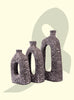 Textured Stone Ceramic Vase Set – Modern Arch Edition