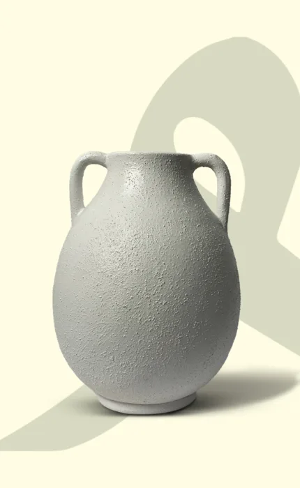 Dual-Handle Ceramic Vase – Classic Amphora Edition