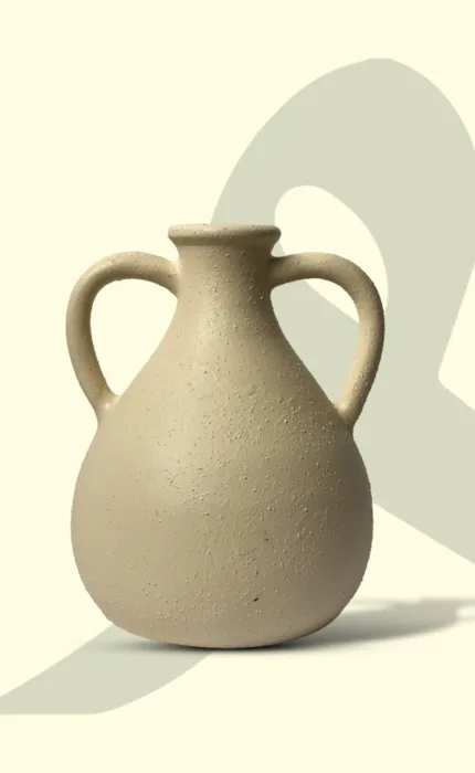 Dual-Handle Terra Vase – Modern Amphora Edition